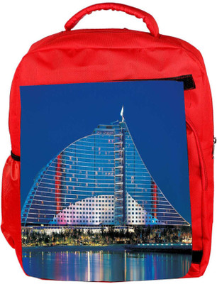 

Snoogg Eco Friendly Canvas Antique Structure Of Building Designer Backpack Rucksack School Travel Unisex Casual Canvas Bag Bookbag Satchel 5 L Backpack(Red)