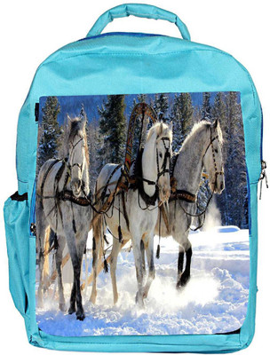 

Snoogg Eco Friendly Canvas White Horse Designer Backpack Rucksack School Travel Unisex Casual Canvas Bag Bookbag Satchel 5 L Backpack(Blue)