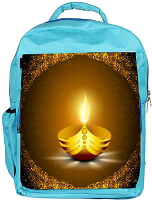 

Snoogg Eco Friendly Canvas Greeting Card For Diwali Celebration In India Backpack Rucksack School Travel Unisex Casual Canvas Bag Bookbag Satchel 5 L Backpack(Blue)