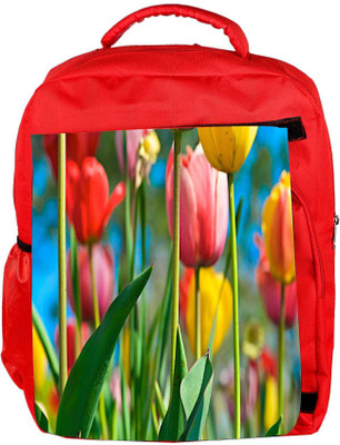 

Snoogg Eco Friendly Canvas Colorful Roses Designer Backpack Rucksack School Travel Unisex Casual Canvas Bag Bookbag Satchel 5 L Backpack(Red)