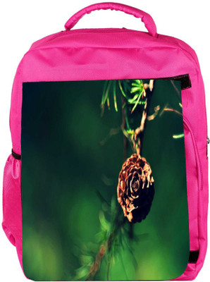

Snoogg Eco Friendly Canvas Golden Flower Designer Backpack Rucksack School Travel Unisex Casual Canvas Bag Bookbag Satchel 5 L Backpack(Pink)