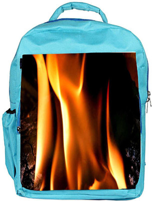 

Snoogg Eco Friendly Canvas Closeup Fire Flame Backpack Rucksack School Travel Unisex Casual Canvas Bag Bookbag Satchel 5 L Backpack(Blue)