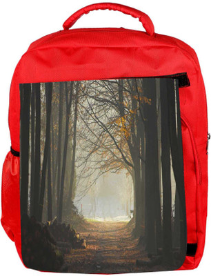 

Snoogg Eco Friendly Canvas Cutting The Forest Designer Backpack Rucksack School Travel Unisex Casual Canvas Bag Bookbag Satchel 5 L Backpack(Red)