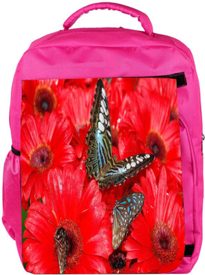 

Snoogg Eco Friendly Canvas Brown Butterfly Designer Backpack Rucksack School Travel Unisex Casual Canvas Bag Bookbag Satchel 5 L Backpack(Pink)