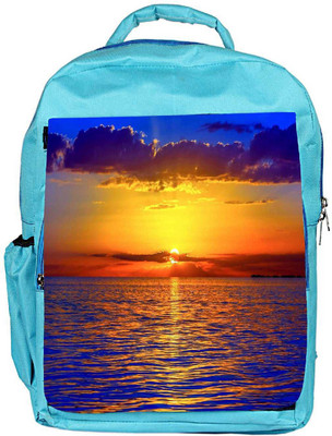 

Snoogg Eco Friendly Canvas Sunset Over Ocean Designer Backpack Rucksack School Travel Unisex Casual Canvas Bag Bookbag Satchel 5 L Backpack(Blue)