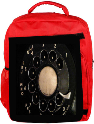 

Snoogg Eco Friendly Canvas Vintage Phone Backpack Rucksack School Travel Unisex Casual Canvas Bag Bookbag Satchel 5 L Backpack(Red)