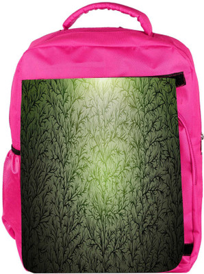 

Snoogg Eco Friendly Canvas Texture Drawn Wood Branches Designer Backpack Rucksack School Travel Unisex Casual Canvas Bag Bookbag Satchel 5 L Backpack(Pink)