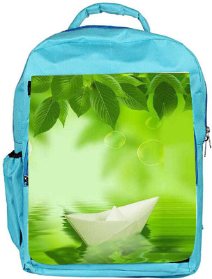 

Snoogg Eco Friendly Canvas Paper Boats Backpack Rucksack School Travel Unisex Casual Canvas Bag Bookbag Satchel 5 L Backpack(Blue)