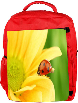 

Snoogg Eco Friendly Canvas Small Insect Designer Backpack Rucksack School Travel Unisex Casual Canvas Bag Bookbag Satchel 5 L Backpack(Red)