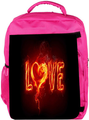 

Snoogg Eco Friendly Canvas Fury Love Designer Backpack Rucksack School Travel Unisex Casual Canvas Bag Bookbag Satchel 5 L Backpack(Pink)