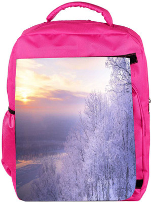 

Snoogg Eco Friendly Canvas White Tree Designer Backpack Rucksack School Travel Unisex Casual Canvas Bag Bookbag Satchel 5 L Backpack(Pink)