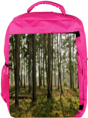 

Snoogg Eco Friendly Canvas Abstract Trees Designer Backpack Rucksack School Travel Unisex Casual Canvas Bag Bookbag Satchel 5 L Backpack(Pink)