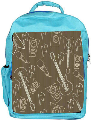 

Snoogg Eco Friendly Canvas Huitar And Mike Designer Backpack Rucksack School Travel Unisex Casual Canvas Bag Bookbag Satchel 5 L Backpack(Blue)