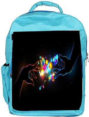 

Snoogg Eco Friendly Canvas Two Hands Designer Backpack Rucksack School Travel Unisex Casual Canvas Bag Bookbag Satchel 5 L Backpack(Blue)