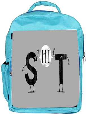 

Snoogg Eco Friendly Canvas Hi Shit Backpack Rucksack School Travel Unisex Casual Canvas Bag Bookbag Satchel 5 L Backpack(Blue)