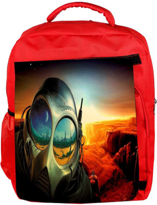 

Snoogg Eco Friendly Canvas Astronauts Mask Designer Backpack Rucksack School Travel Unisex Casual Canvas Bag Bookbag Satchel 5 L Backpack(Red)
