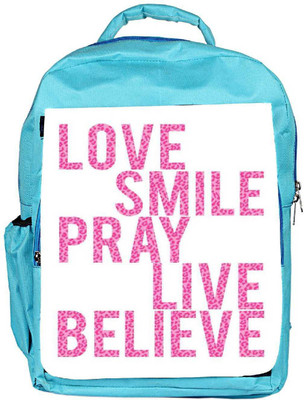 

Snoogg Eco Friendly Canvas Live Believe Backpack Rucksack School Travel Unisex Casual Canvas Bag Bookbag Satchel 5 L Backpack(Blue)