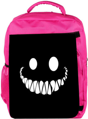 

Snoogg Eco Friendly Canvas Cute Inface Smile Backpack Rucksack School Travel Unisex Casual Canvas Bag Bookbag Satchel 5 L Backpack(Pink)