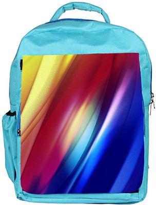 

Snoogg Eco Friendly Canvas Mixed Color Strips Designer Backpack Rucksack School Travel Unisex Casual Canvas Bag Bookbag Satchel 5 L Backpack(Blue)