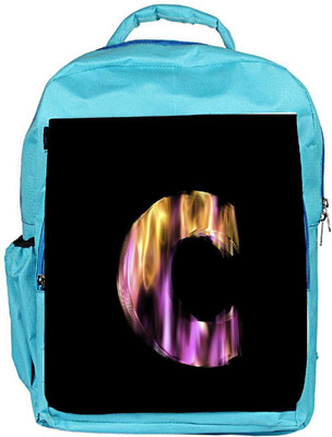 

Snoogg Eco Friendly Canvas Flaming 3D Letter Backpack Rucksack School Travel Unisex Casual Canvas Bag Bookbag Satchel 5 L Backpack(Blue)