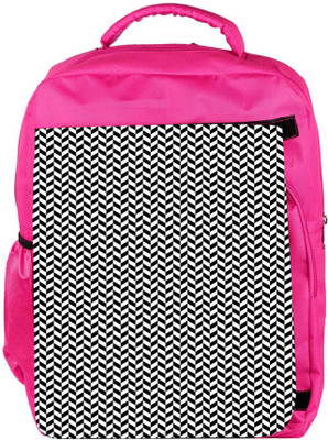 

Snoogg Eco Friendly Canvas Black And White Strips 1 Designer Backpack Rucksack School Travel Unisex Casual Canvas Bag Bookbag Satchel 5 L Backpack(Pink)