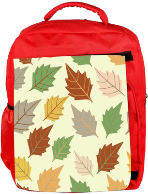 

Snoogg Eco Friendly Canvas Dark Leaves Designer Backpack Rucksack School Travel Unisex Casual Canvas Bag Bookbag Satchel 5 L Backpack(Red)
