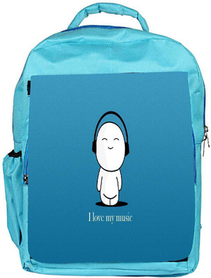 

Snoogg Eco Friendly Canvas I Love My Music Designer Backpack Rucksack School Travel Unisex Casual Canvas Bag Bookbag Satchel 5 L Backpack(Blue)