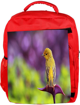 

Snoogg Eco Friendly Canvas Small Cute Bird Designer Backpack Rucksack School Travel Unisex Casual Canvas Bag Bookbag Satchel 5 L Backpack(Red)