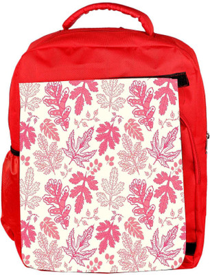 

Snoogg Eco Friendly Canvas Red Leaves Designer Backpack Rucksack School Travel Unisex Casual Canvas Bag Bookbag Satchel 5 L Backpack(Red)
