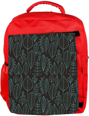 

Snoogg Eco Friendly Canvas Blue Leaves Designer Backpack Rucksack School Travel Unisex Casual Canvas Bag Bookbag Satchel 5 L Backpack(Red)
