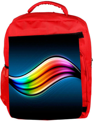

Snoogg Eco Friendly Canvas Colorful Abstract Design Designer Backpack Rucksack School Travel Unisex Casual Canvas Bag Bookbag Satchel 5 L Backpack(Red)
