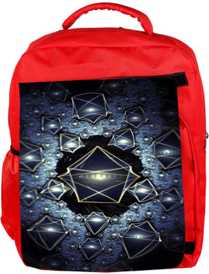 

Snoogg Eco Friendly Canvas Translucent Cuboids 2724 Backpack Rucksack School Travel Unisex Casual Canvas Bag Bookbag Satchel 5 L Backpack(Red)