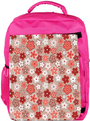 

Snoogg Eco Friendly Canvas Seamless Floral Pattern Flowers Texture Daisy Backpack Rucksack School Travel Unisex Casual Canvas Bag Bookbag Satchel 5 L Backpack(Pink)