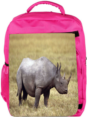 

Snoogg Eco Friendly Canvas Abstarct Rhino Designer Backpack Rucksack School Travel Unisex Casual Canvas Bag Bookbag Satchel 5 L Backpack(Pink)