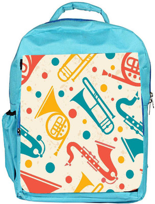

Snoogg Eco Friendly Canvas Music Instruments Designer Backpack Rucksack School Travel Unisex Casual Canvas Bag Bookbag Satchel 5 L Backpack(Blue)