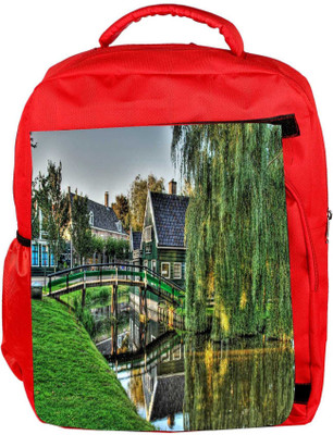 

Snoogg Eco Friendly Canvas Green Nature Designer Backpack Rucksack School Travel Unisex Casual Canvas Bag Bookbag Satchel 5 L Backpack(Red)