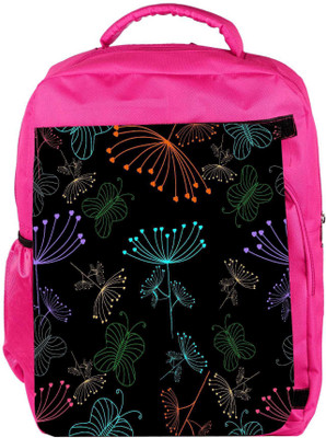 

Snoogg Eco Friendly Canvas Neon Plants Designer Backpack Rucksack School Travel Unisex Casual Canvas Bag Bookbag Satchel 5 L Backpack(Pink)