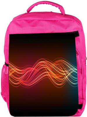 

Snoogg Eco Friendly Canvas Neon Lines Designer Backpack Rucksack School Travel Unisex Casual Canvas Bag Bookbag Satchel 5 L Backpack(Pink)