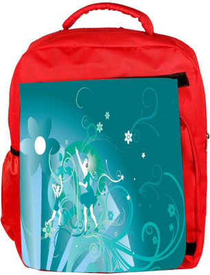 

Snoogg Eco Friendly Canvas Abstract Illustration Backpack Rucksack School Travel Unisex Casual Canvas Bag Bookbag Satchel 5 L Backpack(Red)