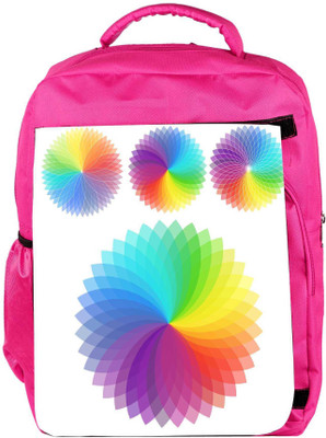 

Snoogg Eco Friendly Canvas Set Of Rainbow Flowers Backpack Rucksack School Travel Unisex Casual Canvas Bag Bookbag Satchel 5 L Backpack(Pink)