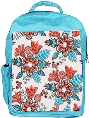 

Snoogg Eco Friendly Canvas Abstract Floral Background Backpack Rucksack School Travel Unisex Casual Canvas Bag Bookbag Satchel 5 L Backpack(Blue)