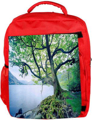 

Snoogg Eco Friendly Canvas Frozen Tree Designer Backpack Rucksack School Travel Unisex Casual Canvas Bag Bookbag Satchel 5 L Backpack(Red)