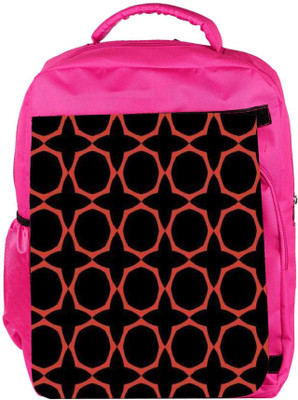 

Snoogg Eco Friendly Canvas Ornage In Black Designer Backpack Rucksack School Travel Unisex Casual Canvas Bag Bookbag Satchel 5 L Backpack(Pink)