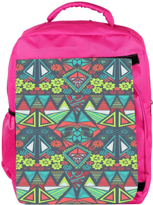 

Snoogg Eco Friendly Canvas Diamond Floral Pattern Backpack Rucksack School Travel Unisex Casual Canvas Bag Bookbag Satchel 5 L Backpack(Pink)