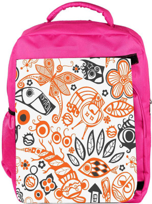 

Snoogg Eco Friendly Canvas Green Pattern Design Designer Backpack Rucksack School Travel Unisex Casual Canvas Bag Bookbag Satchel 5 L Backpack(Pink)