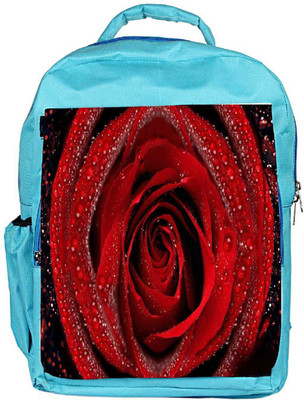 

Snoogg Eco Friendly Canvas Dew On Red Rose Designer Backpack Rucksack School Travel Unisex Casual Canvas Bag Bookbag Satchel 5 L Backpack(Blue)
