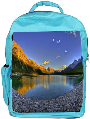 

Snoogg Eco Friendly Canvas River Side Stones Designer Backpack Rucksack School Travel Unisex Casual Canvas Bag Bookbag Satchel 5 L Backpack(Blue)