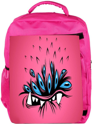 

Snoogg Eco Friendly Canvas Van Beater Face Designer Backpack Rucksack School Travel Unisex Casual Canvas Bag Bookbag Satchel 5 L Backpack(Pink)