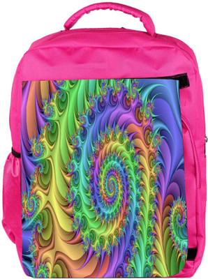 

Snoogg Eco Friendly Canvas Multicolor Abstract Design Designer Backpack Rucksack School Travel Unisex Casual Canvas Bag Bookbag Satchel 5 L Backpack(Pink)
