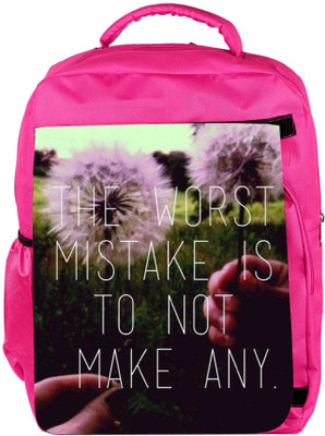 

Snoogg Eco Friendly Canvas Worst Mistake Backpack Rucksack School Travel Unisex Casual Canvas Bag Bookbag Satchel 5 L Backpack(Pink)